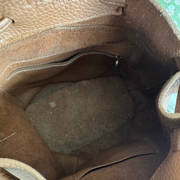 Gigi new york Brown Leather Bucket Bag purse Guc - Picture 6 of 6